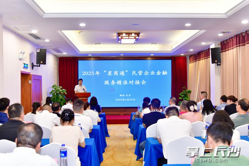 2025年“星商通”民营企业金融服务精准对接会现场。均为长沙晚报通讯员朱航纬摄