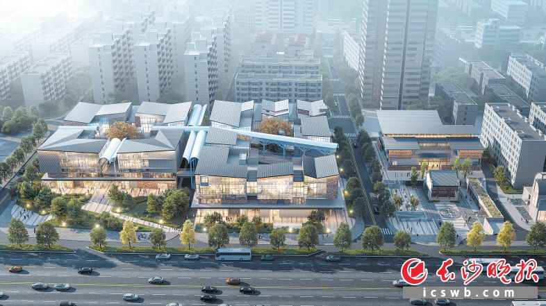 　　碧湘楚巷项目鸟瞰效果图。 长沙晚报通讯员 胡星 供图