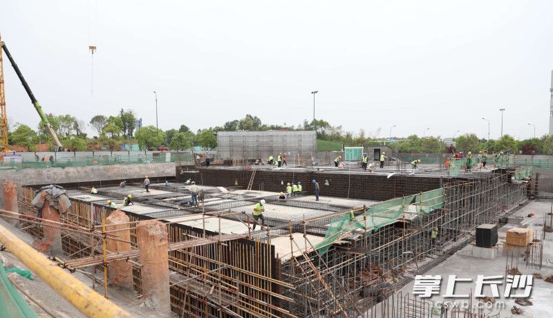 项目施工现场。均为长沙自贸临空区供图。