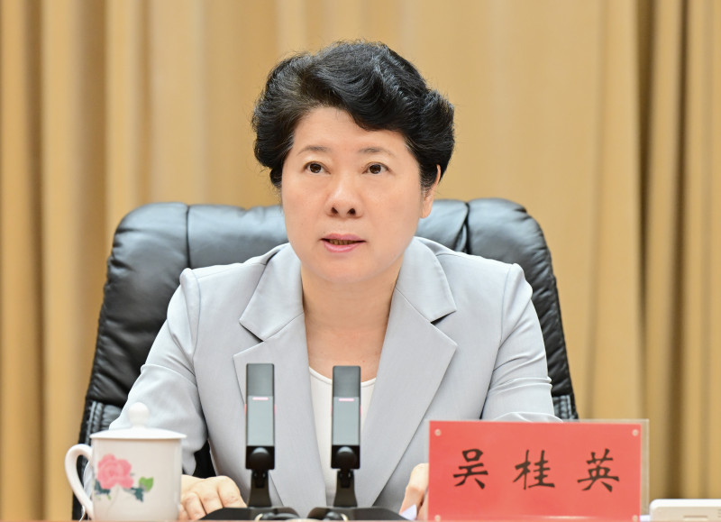 省委常委、市委书记吴桂英出席会议并讲话。均为长沙晚报全媒体记者 余劭劼 摄