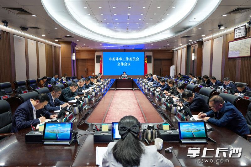 4月8日，市委外事工作委员会全体会议召开。 长沙晚报全媒体记者 郭雨滴 摄