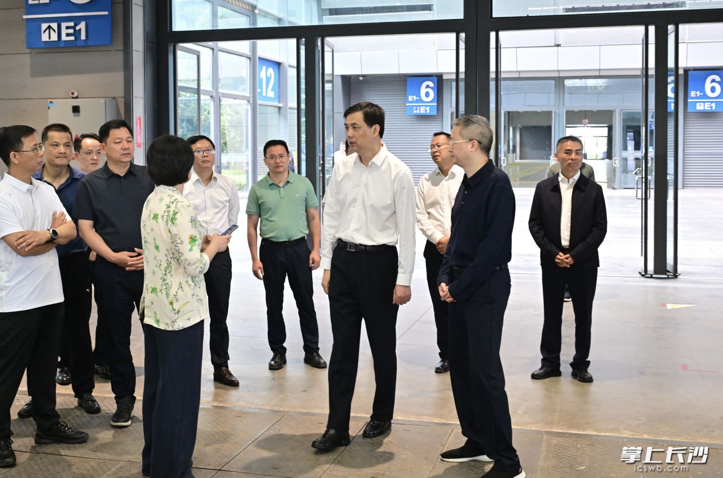 周海兵督导检查第四届长沙国际工程机械展览会筹备工作。长沙晚报全媒体记者 余劭劼 摄