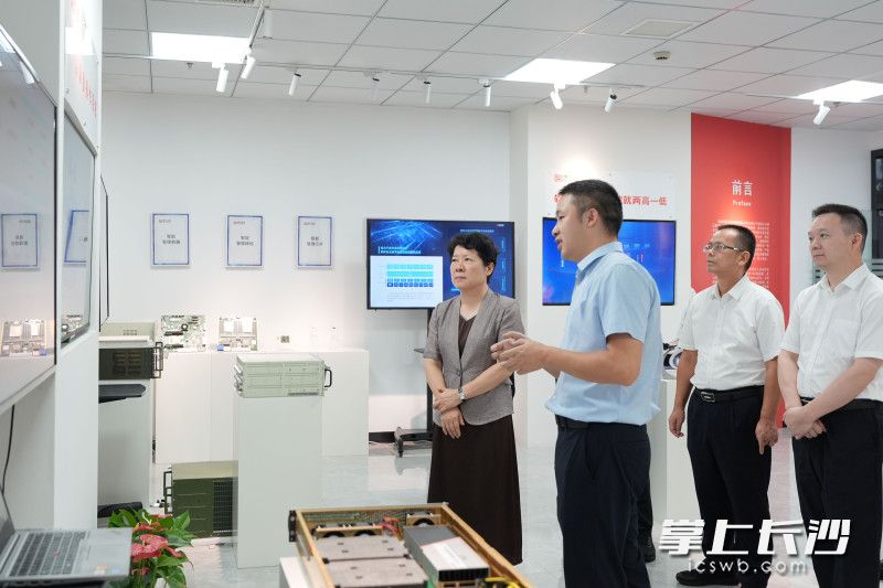 湖南博匠信息科技有限公司调研现场。 均为长沙晚报全媒体记者郭雨滴摄