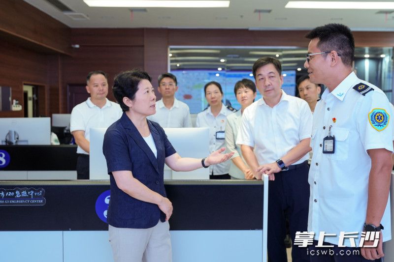 长沙公共卫生中心调研现场。 均为长沙晚报全媒体记者 郭雨滴 摄