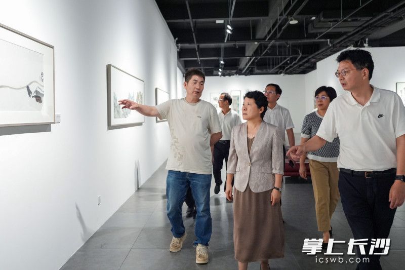 长沙美术馆调研现场。 均为长沙晚报全媒体记者郭雨滴摄