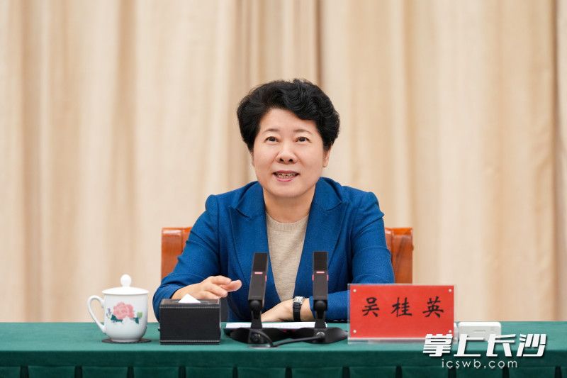 省委常委、市委书记吴桂英讲话。均为长沙晚报全媒体记者 郭雨滴 摄