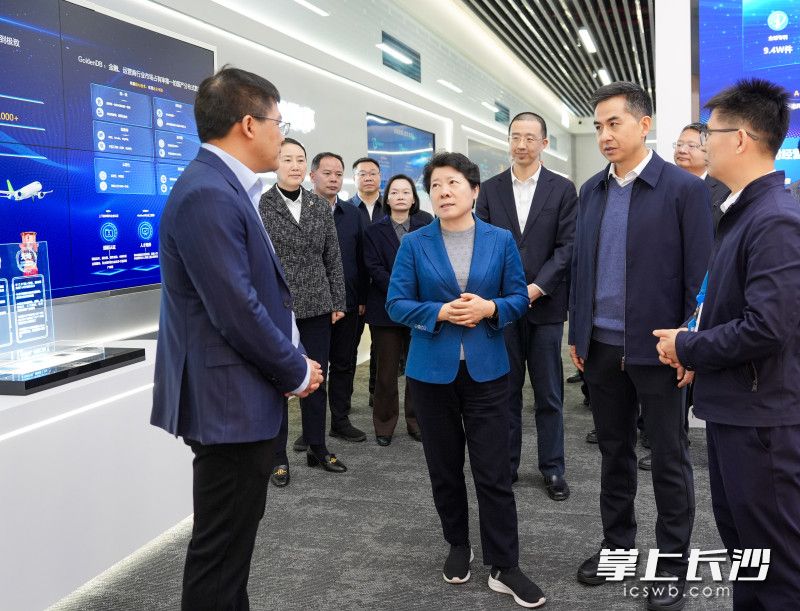 中兴通讯长沙基地调研现场。 均为长沙晚报全媒体记者 郭雨滴 摄