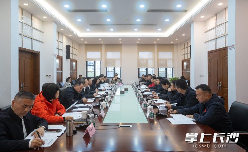 3月26日，长沙市人民政府与湖南省体育局就第十六届全运会筹备工作开展交流会商。长沙晚报全媒体记者 邹麟 摄