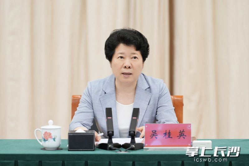 省委常委、市委书记吴桂英讲话。均为长沙晚报全媒体记者 郭雨滴 摄