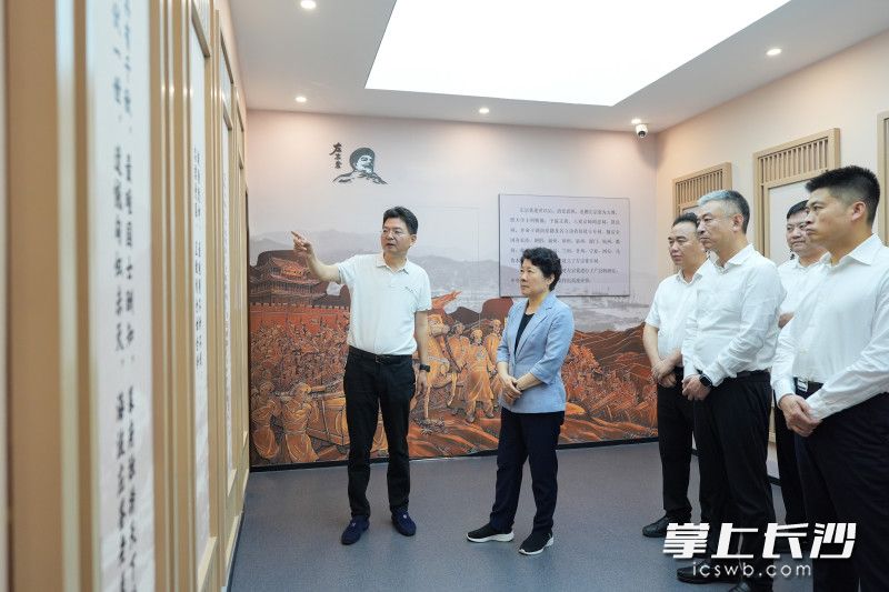 左宗棠墓园改造项目调研现场。 均为长沙晚报全媒体记者 郭雨滴 摄