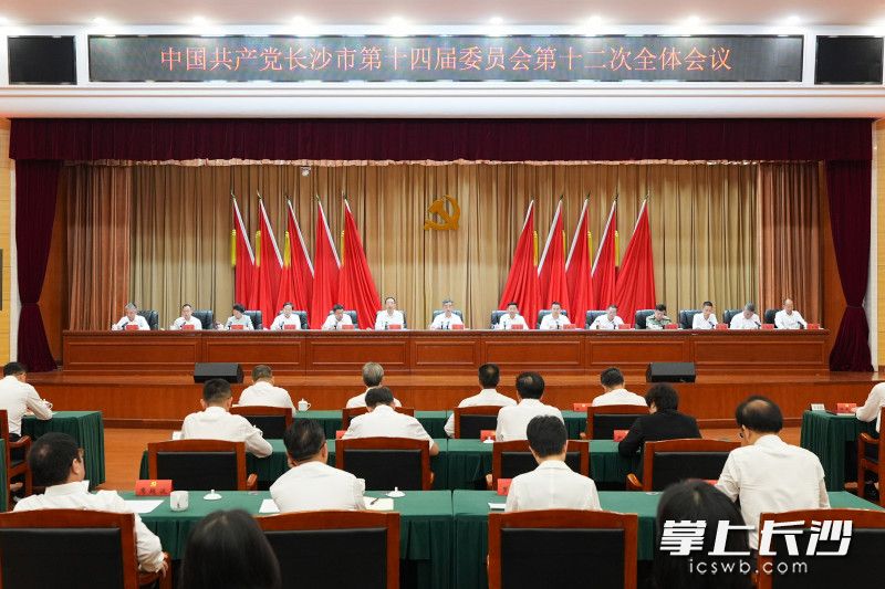 7月1日，市委十四届十二次全体会议召开。长沙晚报全媒体记者 郭雨滴 摄