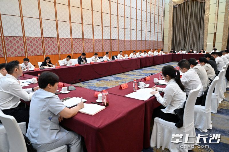 陈博彰同志在市第十五次党代会浏阳市代表团参加讨论。 均为长沙晚报全媒体记者 王志伟 摄