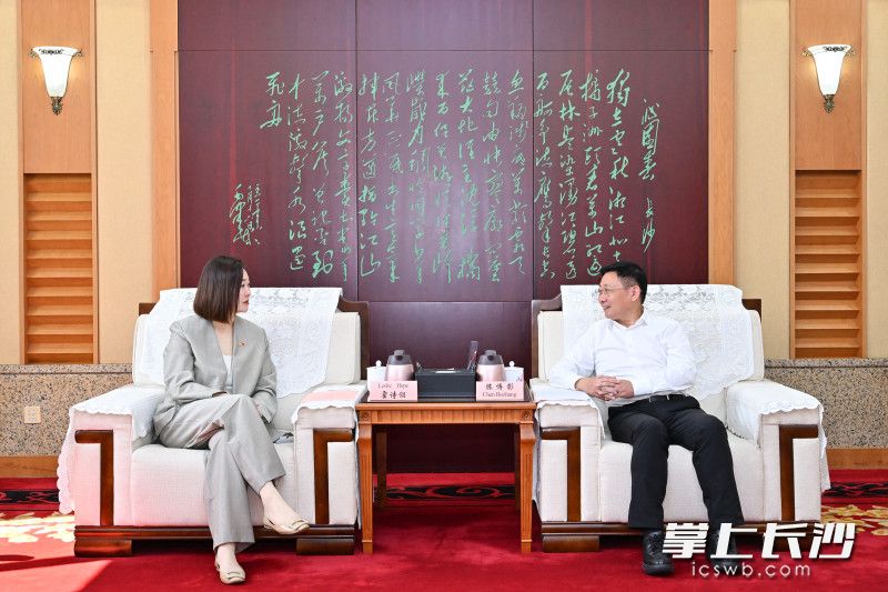 会见现场。 长沙晚报全媒体记者 王志伟 摄