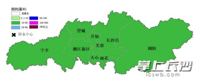 14日8时到15日8时降雨落区(单位:毫米) 均为市气象台供图