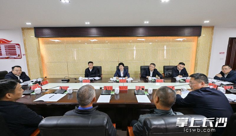 11月29日下午,省委常委、市委书记吴桂英在浏阳市普迹镇下沉接访。 均为长沙晚报全媒体记者 余劭劼 摄