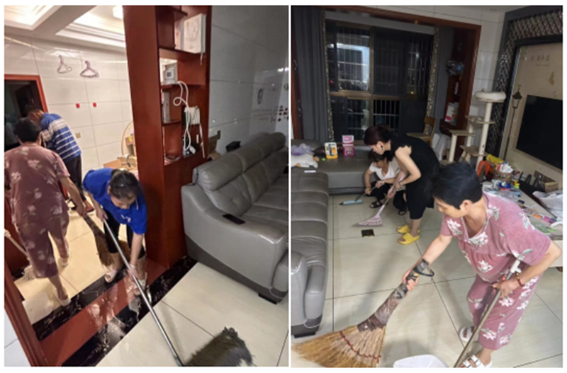 水管爆裂惹人急 物业抢修暖人心