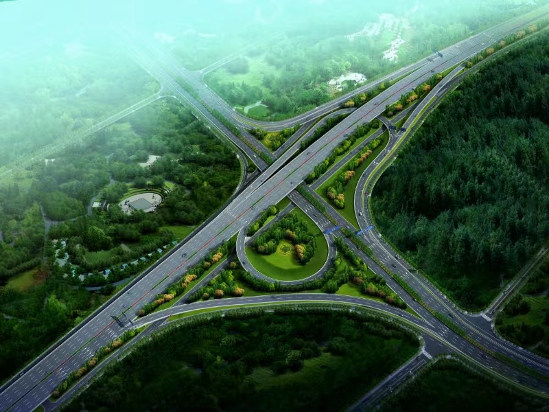 长望路西二环互通立交设计效果图。资料图片